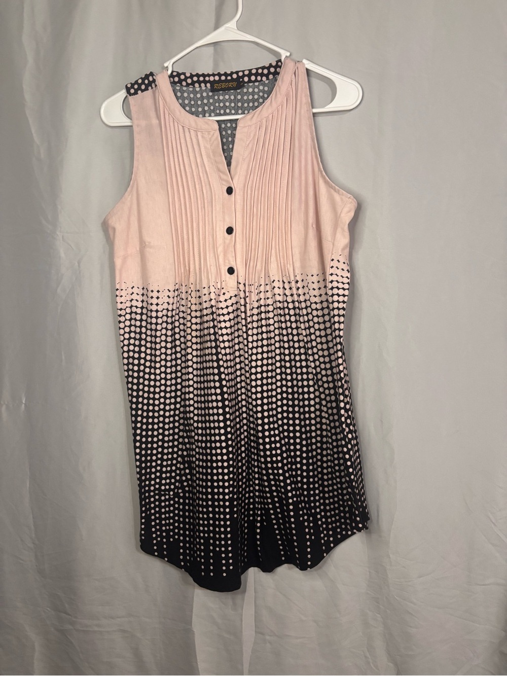 Sleeveless Pink Ombre Dot Tank Top